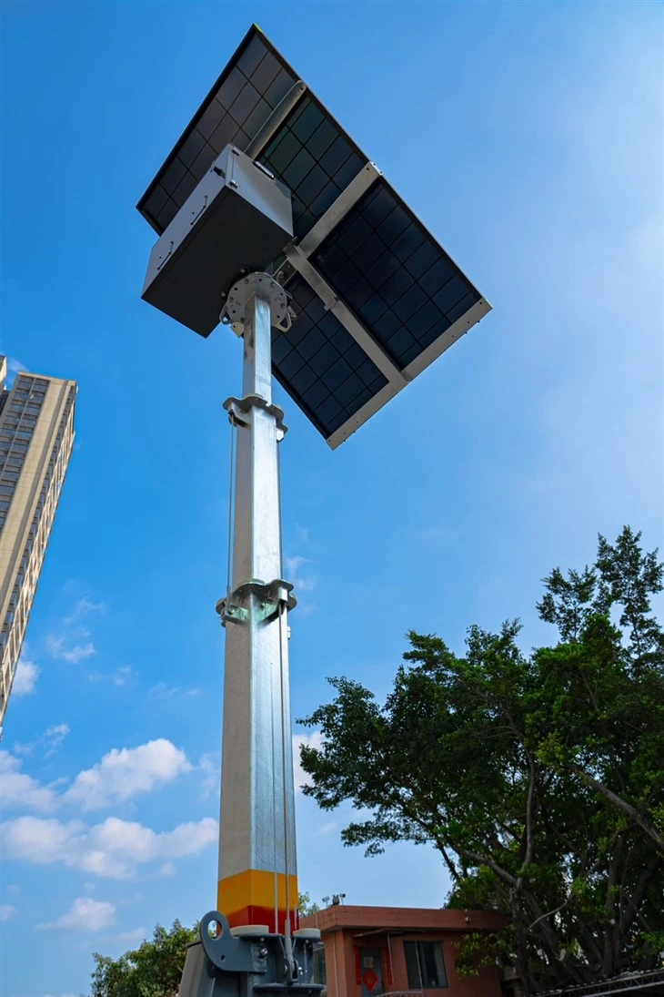 Mobile Solar Powered Surveillance Tower For Security factory
