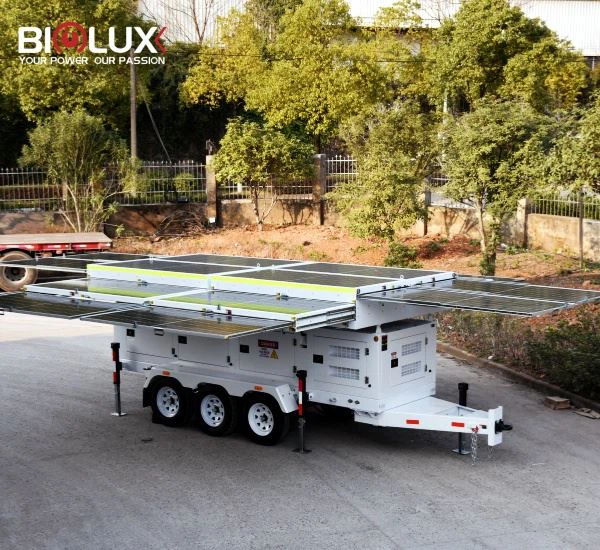 Movable Mobile Generator Solar Trailer Station With Solar Panel