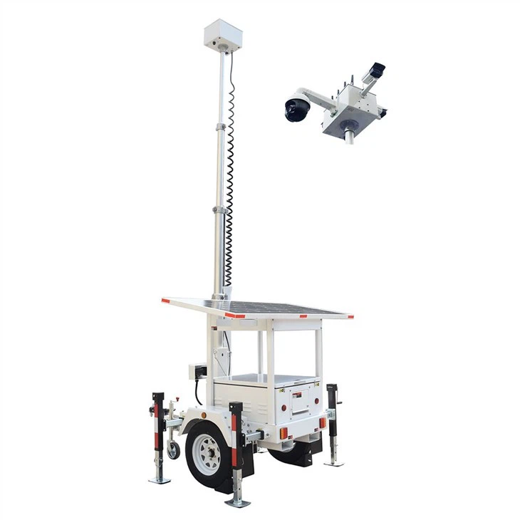 Mobile Surveillance Trailer With Solar Generator Trailer